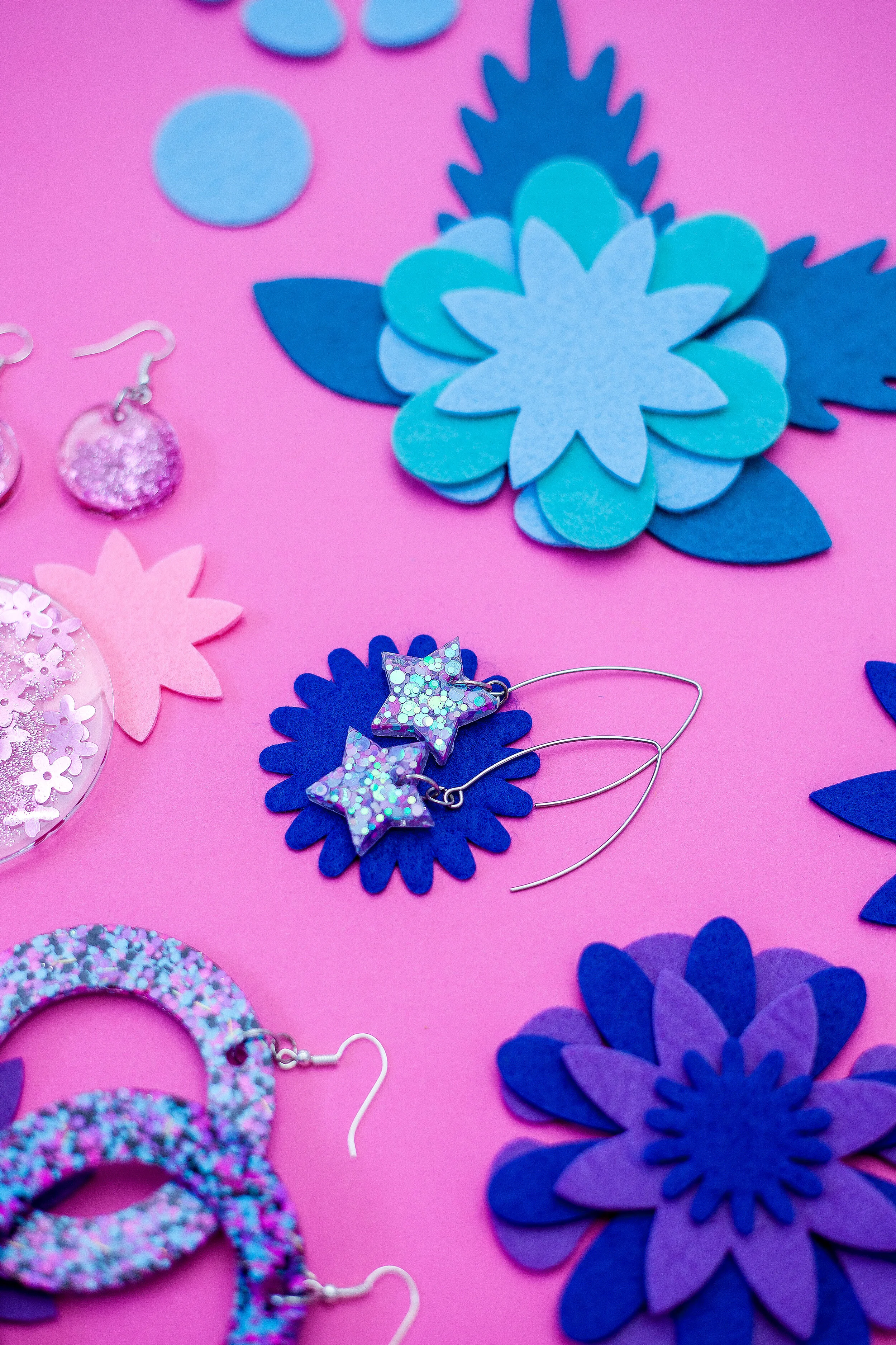 Flatlay-Jewellery-Designer-New-Zealand-Mrs-P-Jewellery-Glitter-Resin