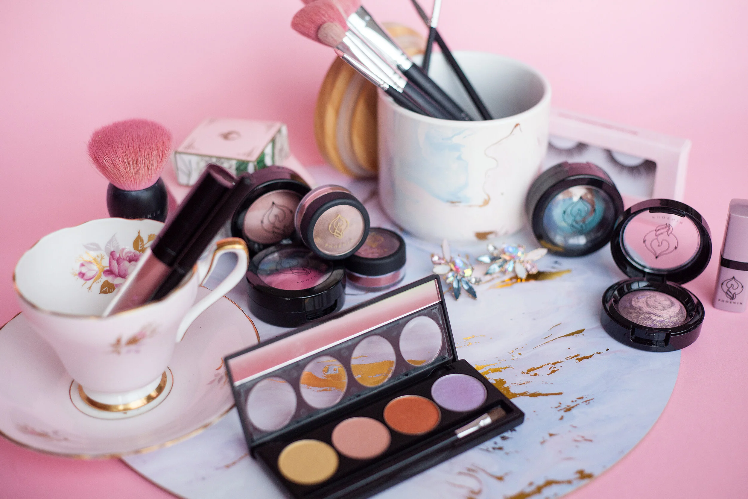 Above: Featured products from Phoenic Cosmetics, New Zealand.