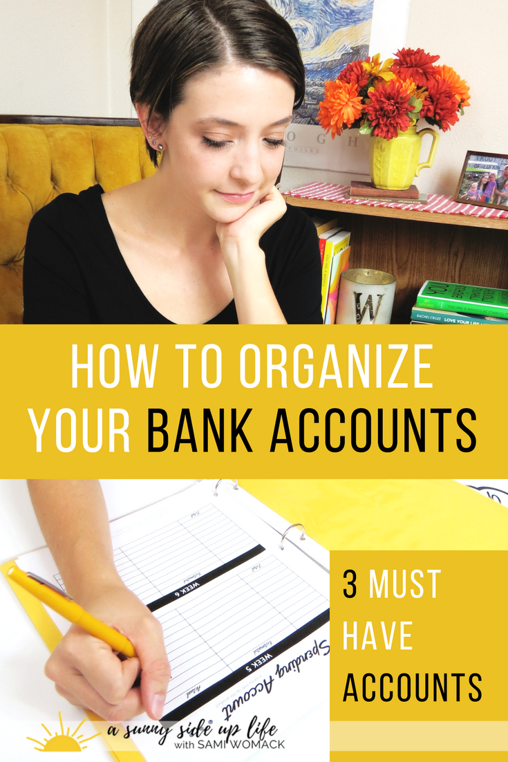 How I organize my bank accounts | Sami Womack | checking account | savings account |emergency fund | debit card | cash system | envelope system | budget | how to | where to start | dave rasmey | family budget | get started | pay off debt | save money | mom hacks | start a budget | organize budget | budgeting for beginners | where to start with budgeting | motherhood