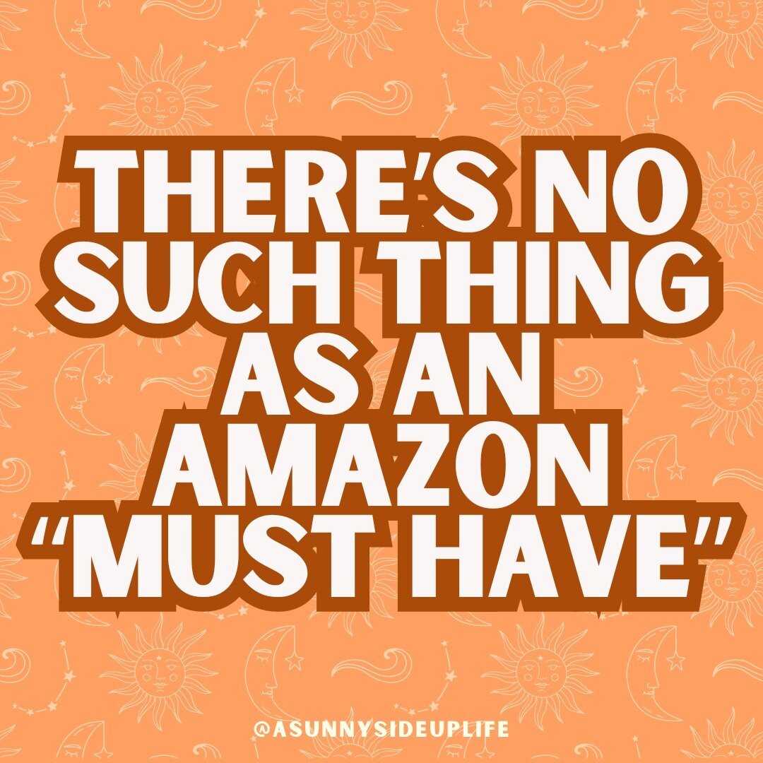 With the warmer weather approaching, I want to take a moment to de-influence you.👇🏻

There is no such thing as an Amazon, Walmart, Target, [insert big box store], &quot;must have.&quot;

Sure, they all have essentials we need to buy in our budget, 