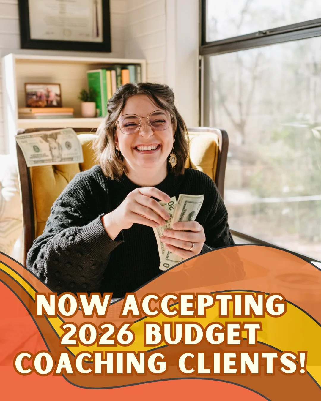 I'm opening ONLY 4 fully personalized budget coaching spots THIS MONTH!⁠
⁠
That's 4 people who will receive guidance on organizing their money.⁠
⁠
That's 4 people who will get systems in place that will set them up for success in 2026.⁠
⁠
That's 4 pe