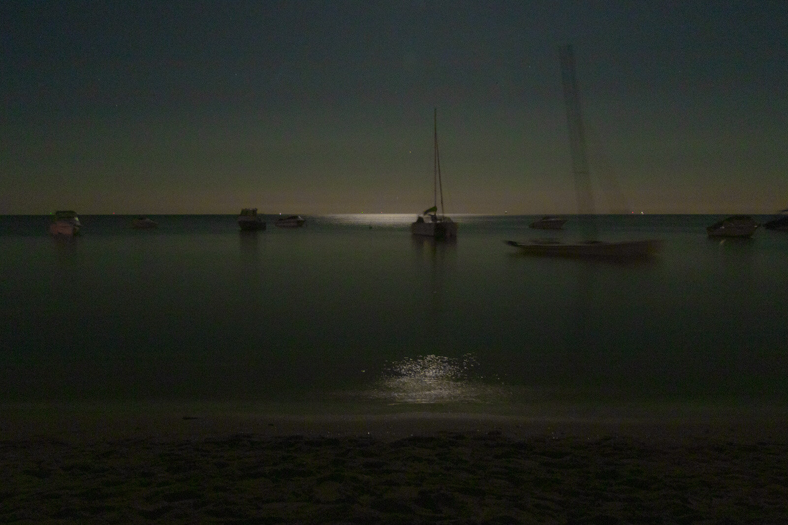 Moorings - night - Green