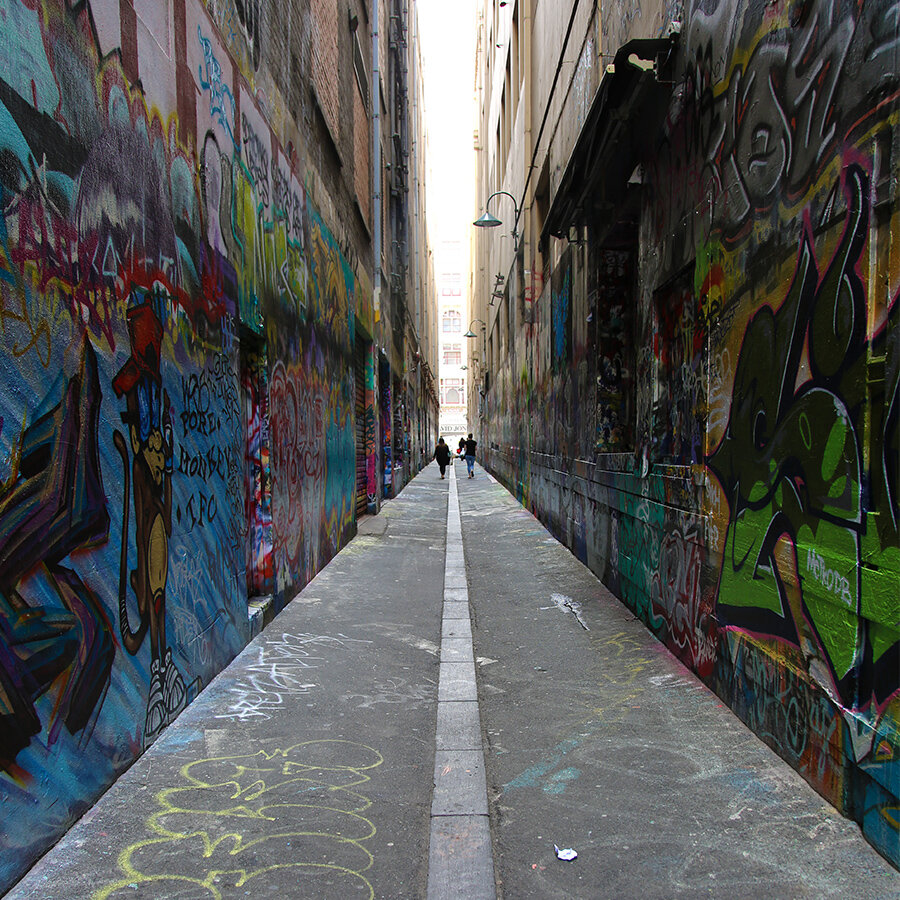 Alleyway with Grafitti 