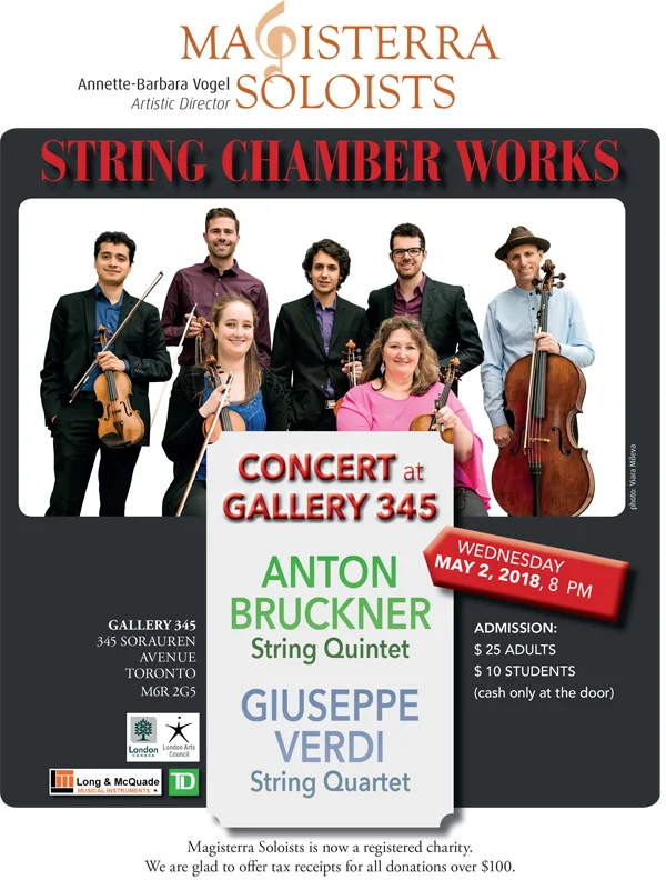 Magisterra at Gallery345: Bruckner String Quintet