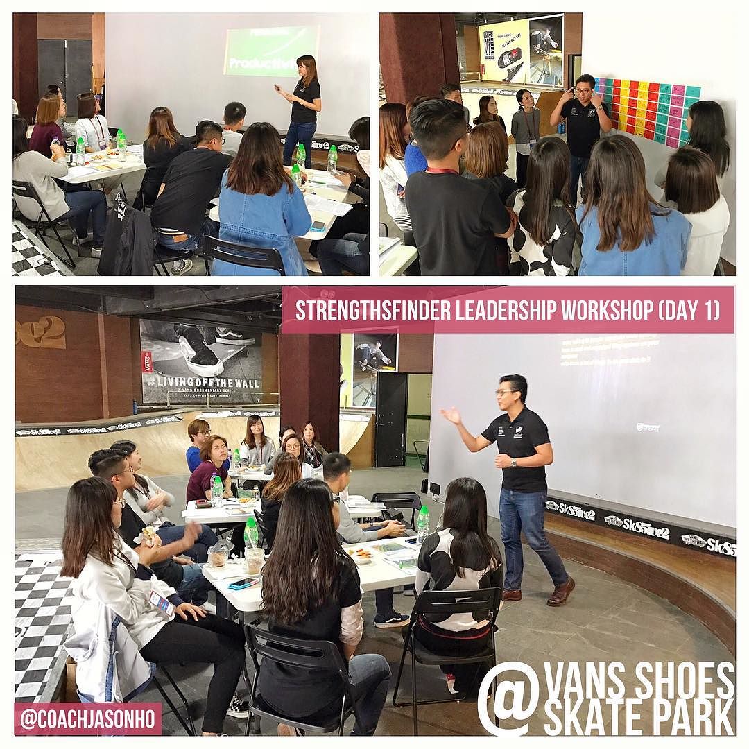 StrengthsFinder Leadership workshop in HongKong held in VANS shoes SkatePark Day 1