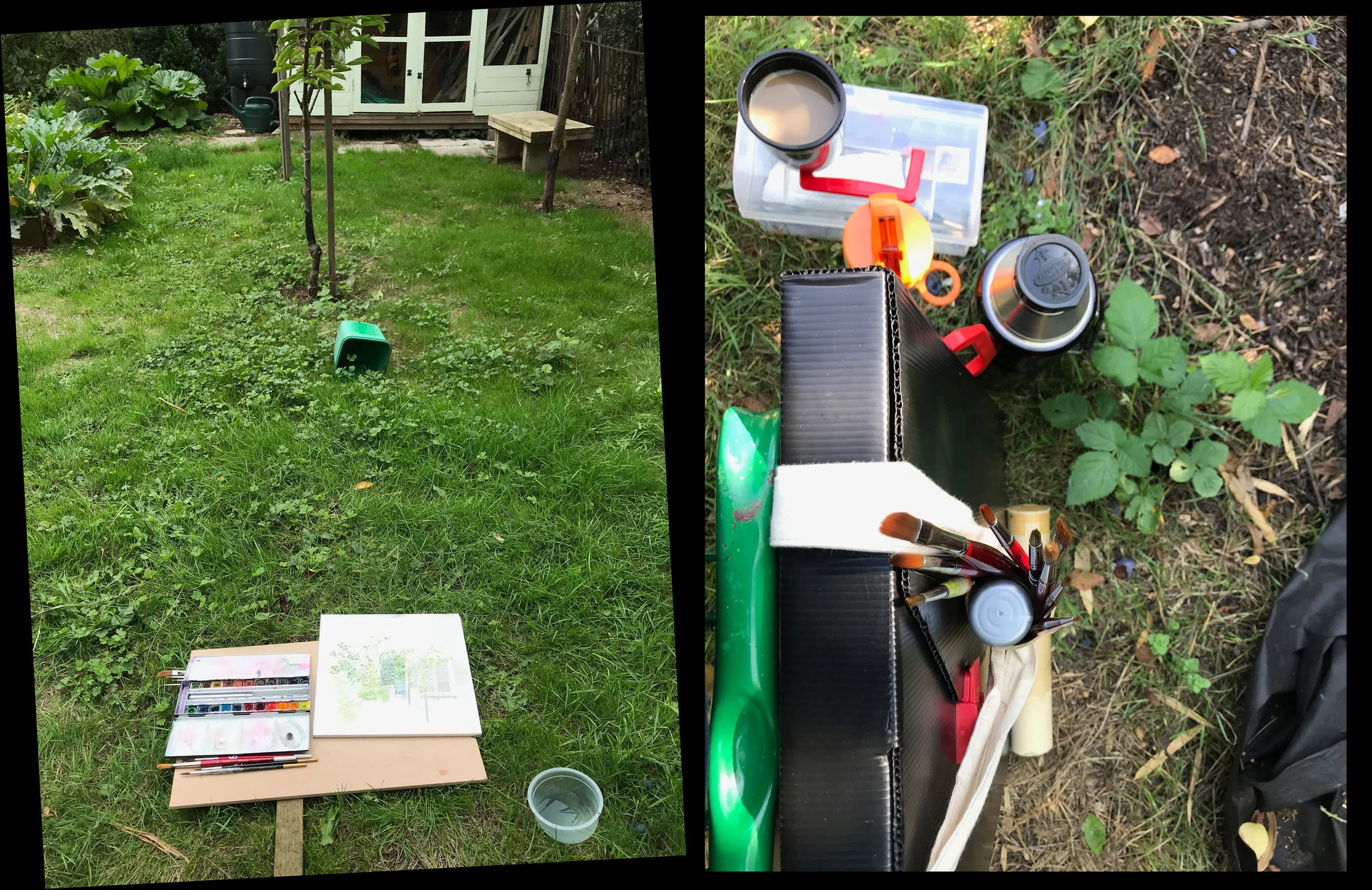 Painting at the allotments