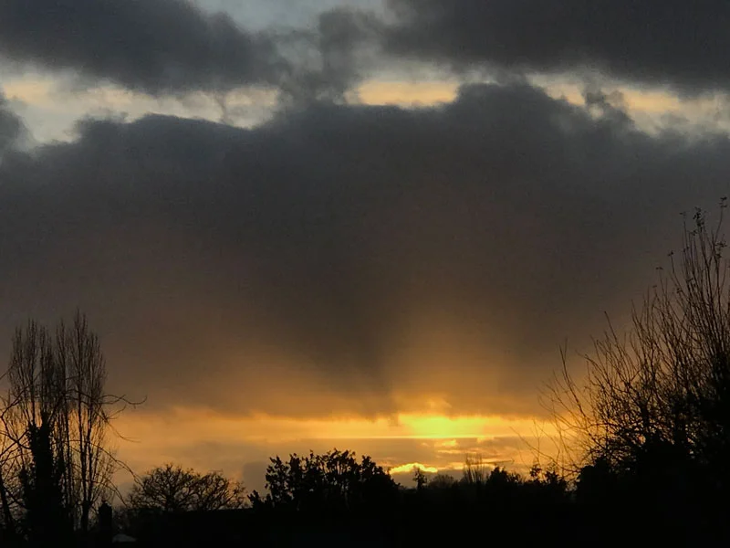 Sunset on the shortest day of the year