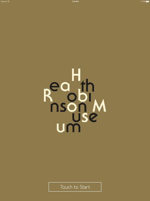 The homepage for the bespoke application created for Bright White Ltd and the William Heath Robinson Museum.