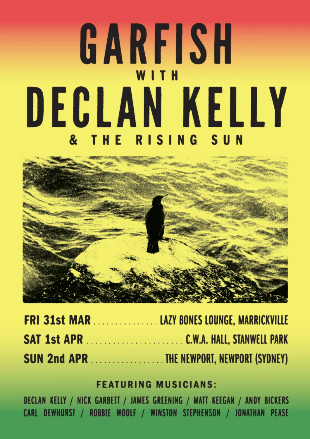 Garfish on tour with Declan Kelly