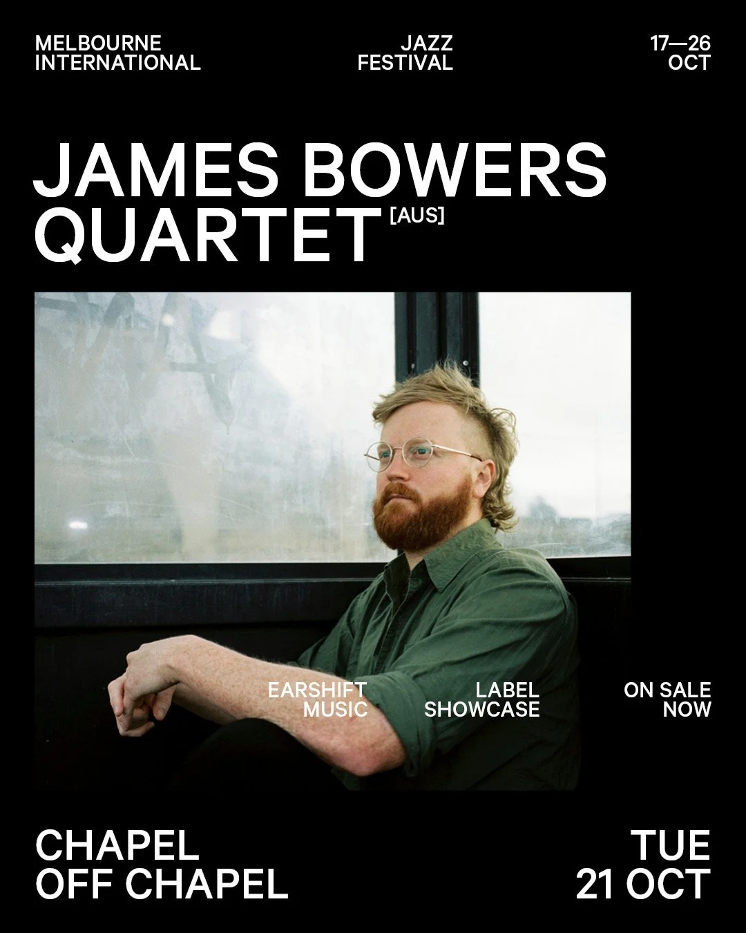 Renowned Pianist James Bowers joins Hilary Geddes Quartet and Vision of Nar, to perform as part of the 2025 Earshift Music showcase at the Melbourne International Jazz Festival!

Prolific pianist James Bowers delivers his My Quartet Album featuring d
