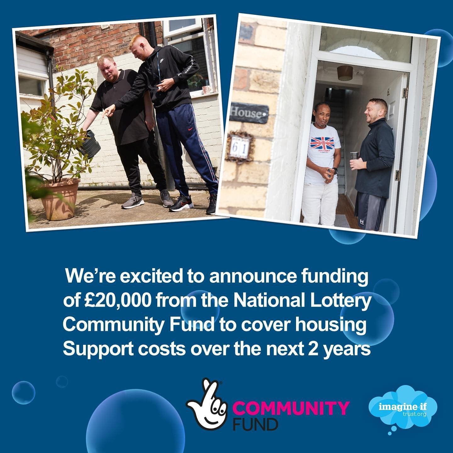 We&rsquo;re delighted to have received funding from the National Lottery Community Fund towards our supported housing project! This funding will fund the employment of a part-time support worker, working two days per week over the next 2 years, a key