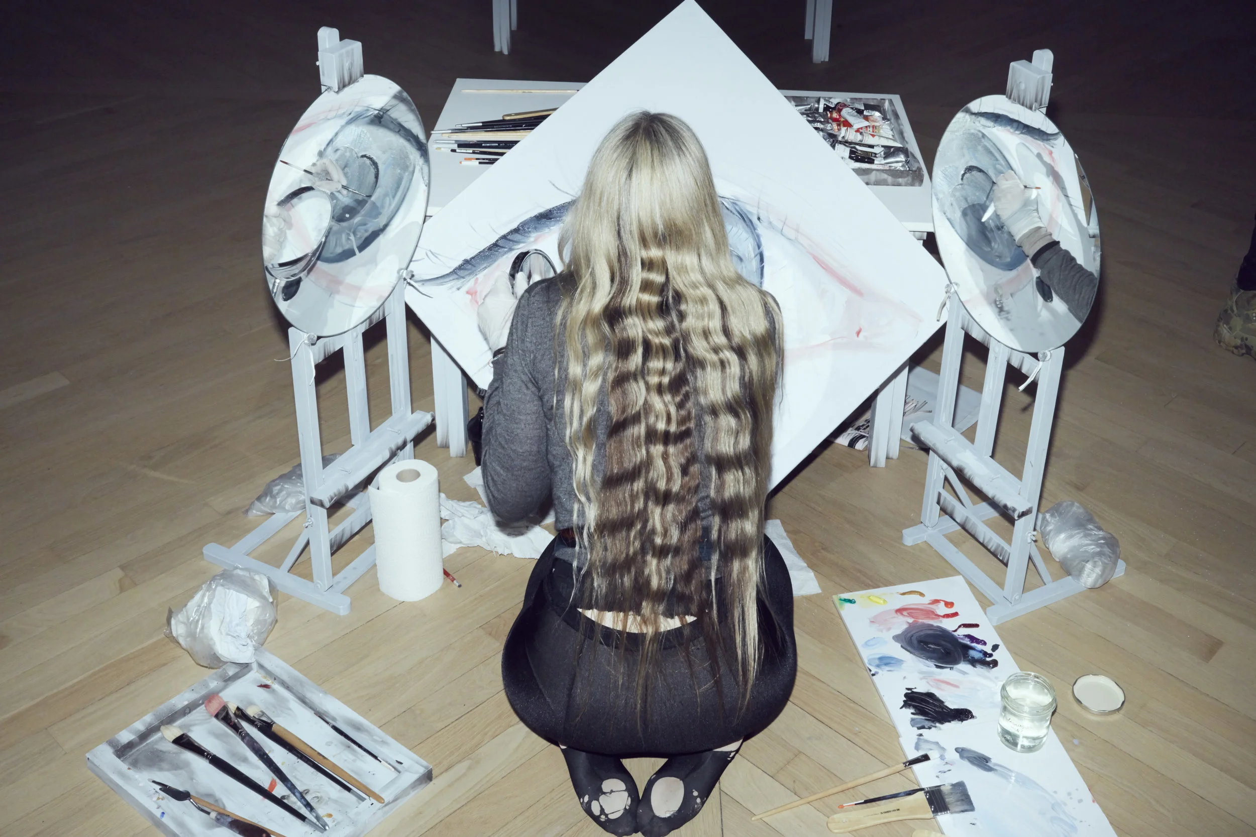 Ylva Snöfrid at the premier of her one month performance at CFHILL, March 8h, 2018.