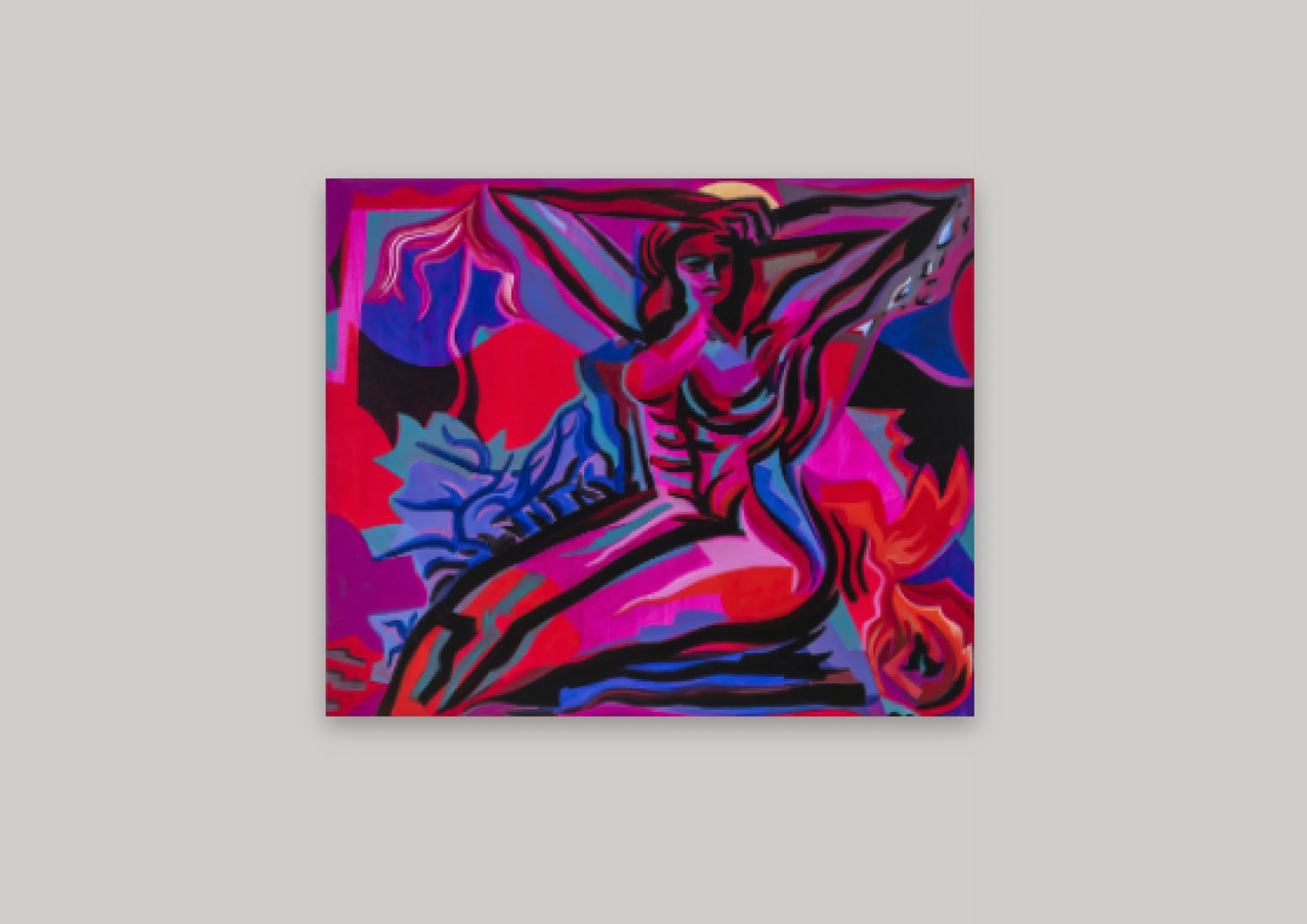 Mira Dancy (Liste), striking and colorful paintings. Reminds me about how Josh Smith’s sought after variations of Edward Munch’s The Scream.