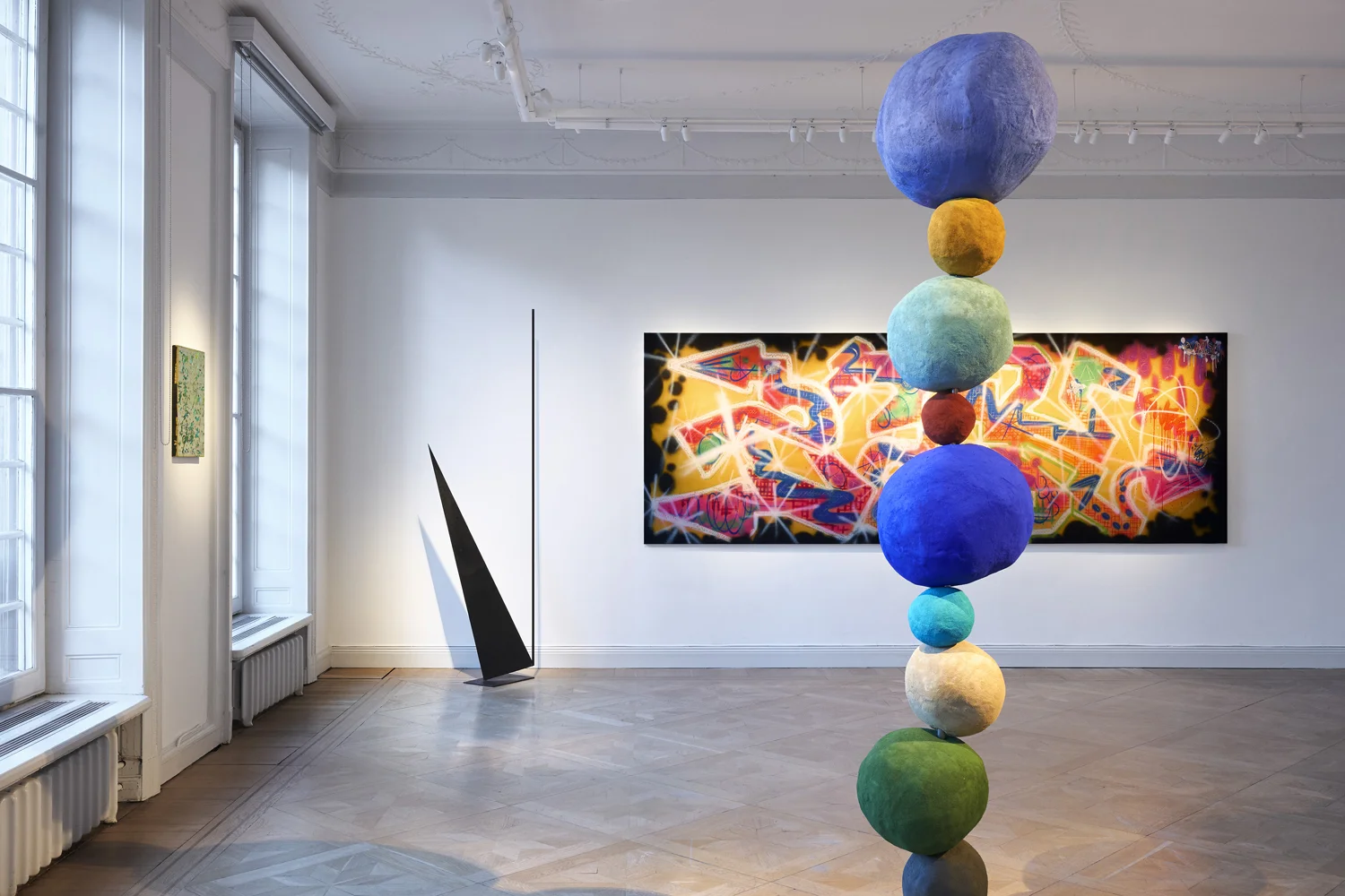 Olle Baertling ‘KERAK’ and Annie Morris ‘ Stack 9, Studio Violet’.