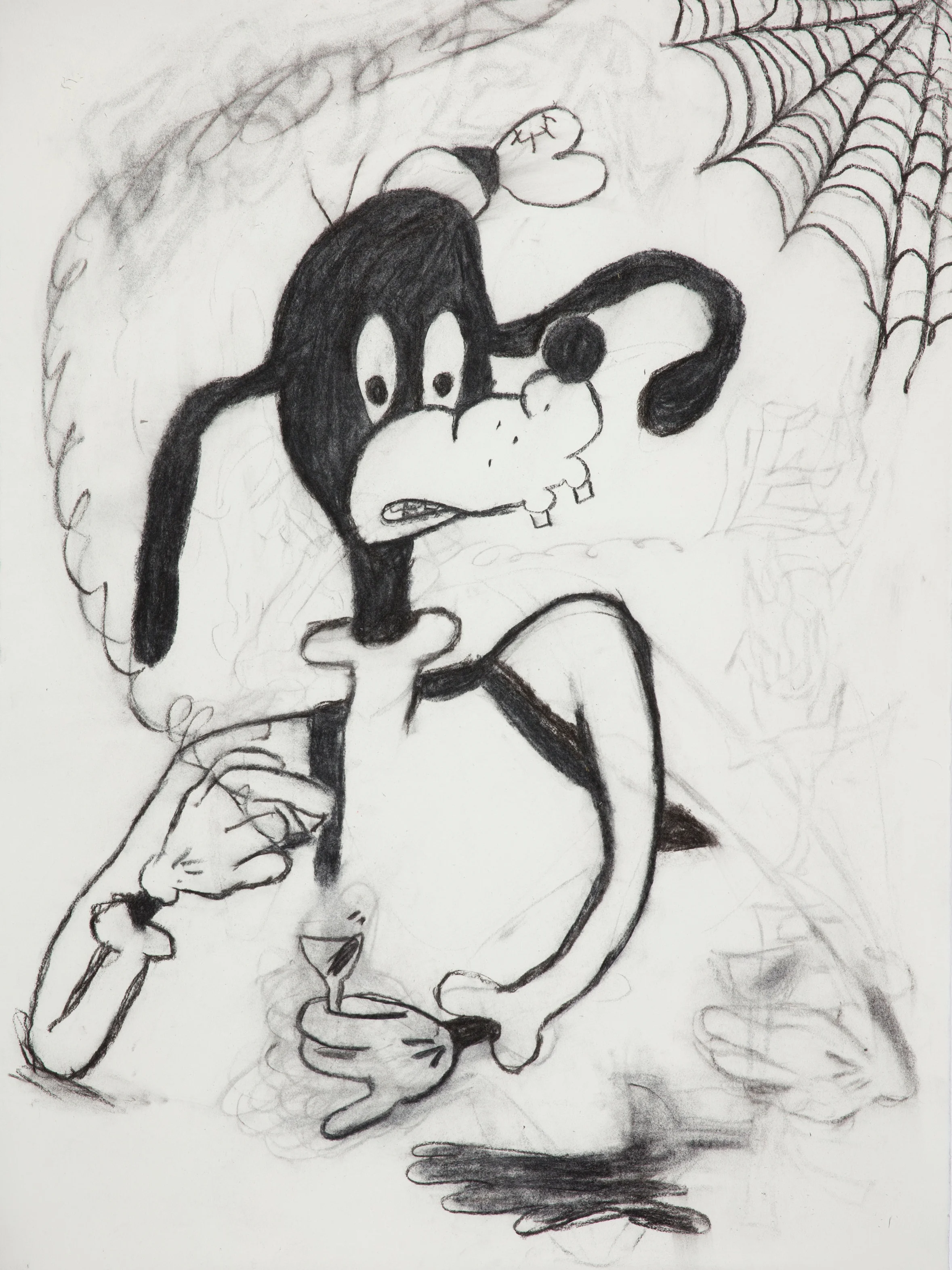 Untitled , 2019. Chalk on paper. 107 x 78 cm.