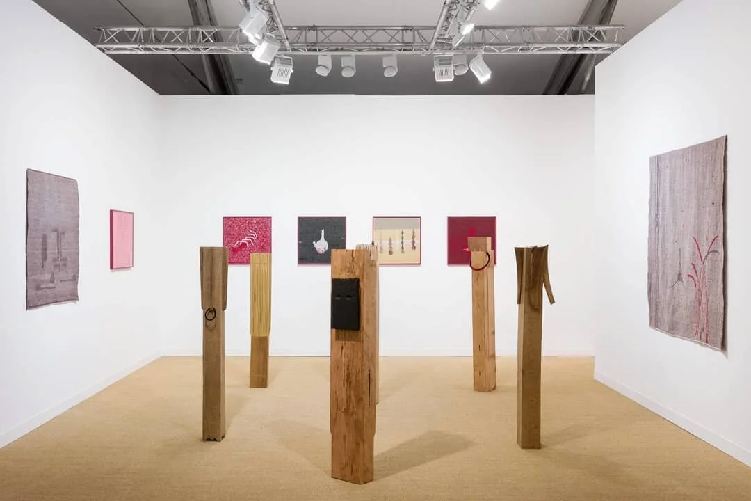 Installation views: Presentation of solo projects by artist Mamma Andersson and Brazilian artist Tonico Lemos Auad . Stephen Friedman Gallery, Stand C10 at Frieze London. Courtesy Stephen Friedman Gallery.