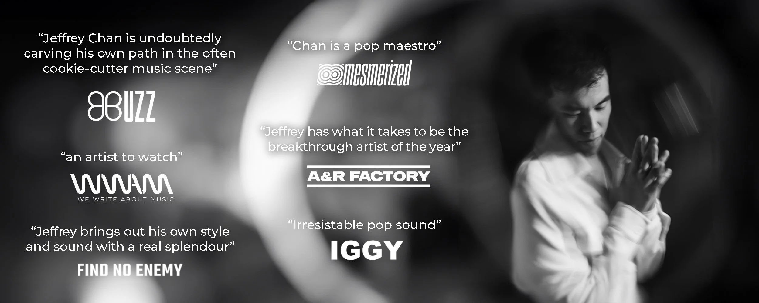 Jeffrey chan notable press - "chan is a pop maestro" "an artist to watch"