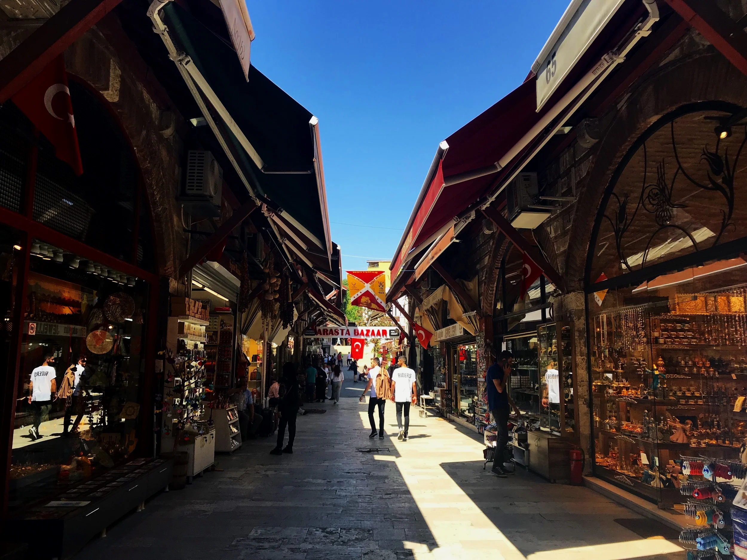Beautiful and small Arasta Bazaar in the Sultanahmet Area in Istanbul