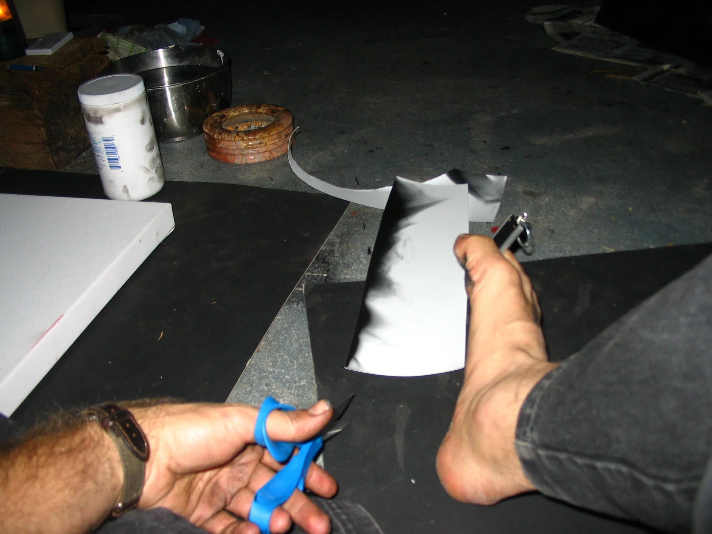  This night, the power went out, but I had to keep working. 