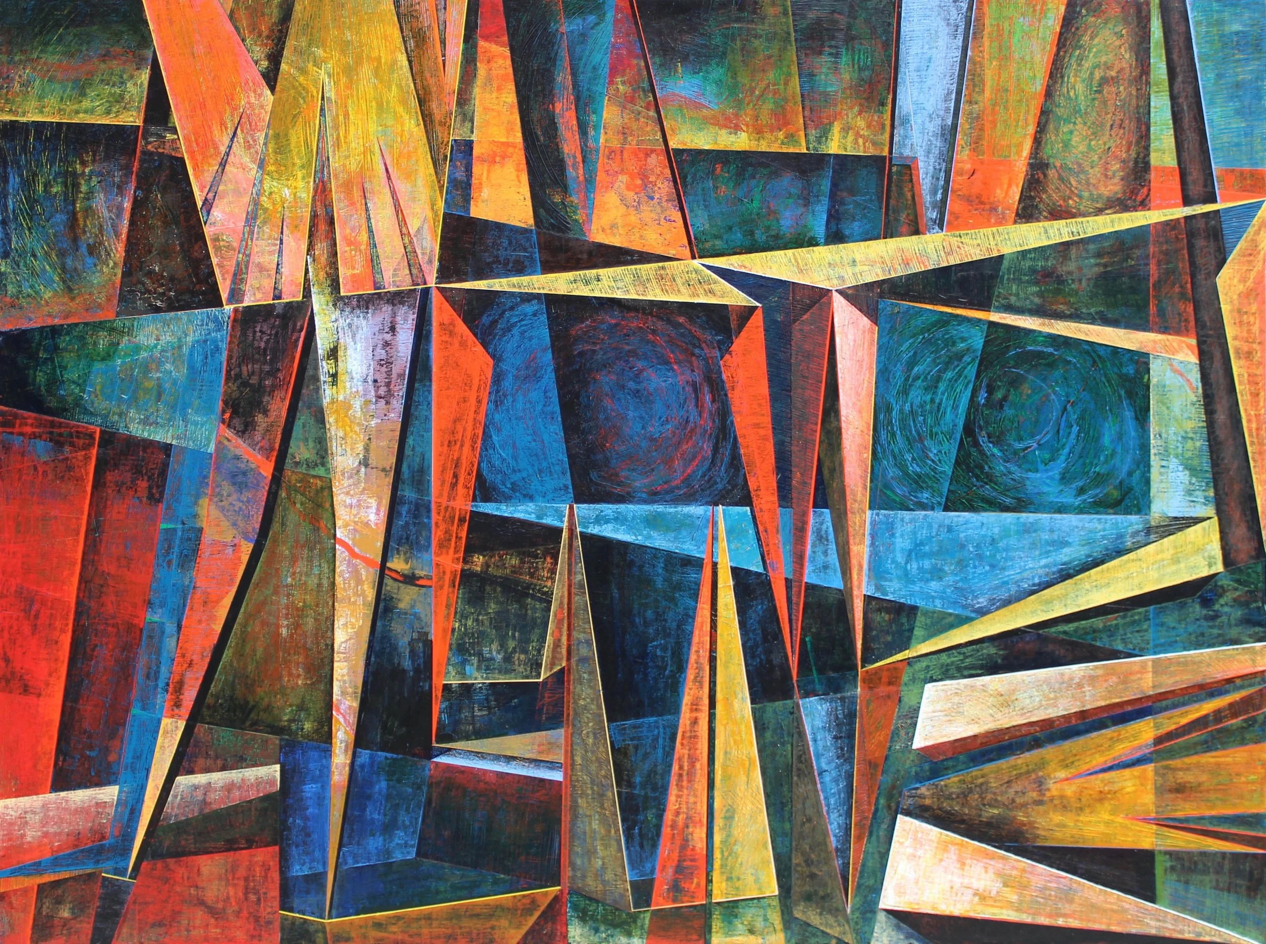 2018 | Scrape No. 8_Streetwalker | Acrylic on canvas | 36" x 48" (91.4 cm x 121.9 cm) Collection of Mr. and Mrs. David C. Briggs
