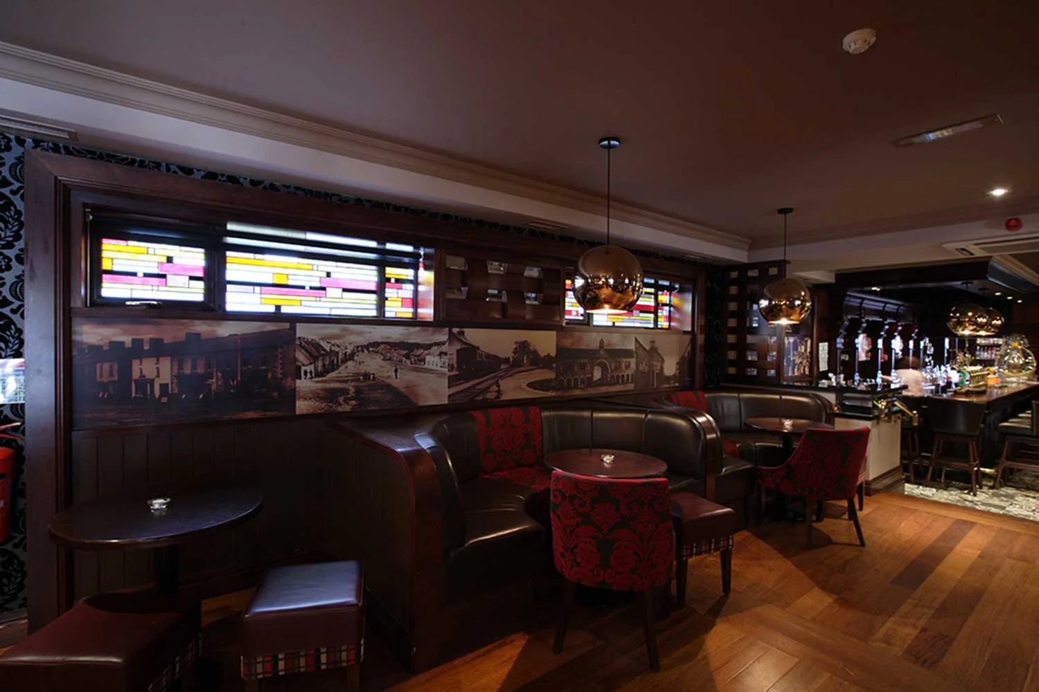 Malone's Irish Pub design - interior seating&nbsp;
