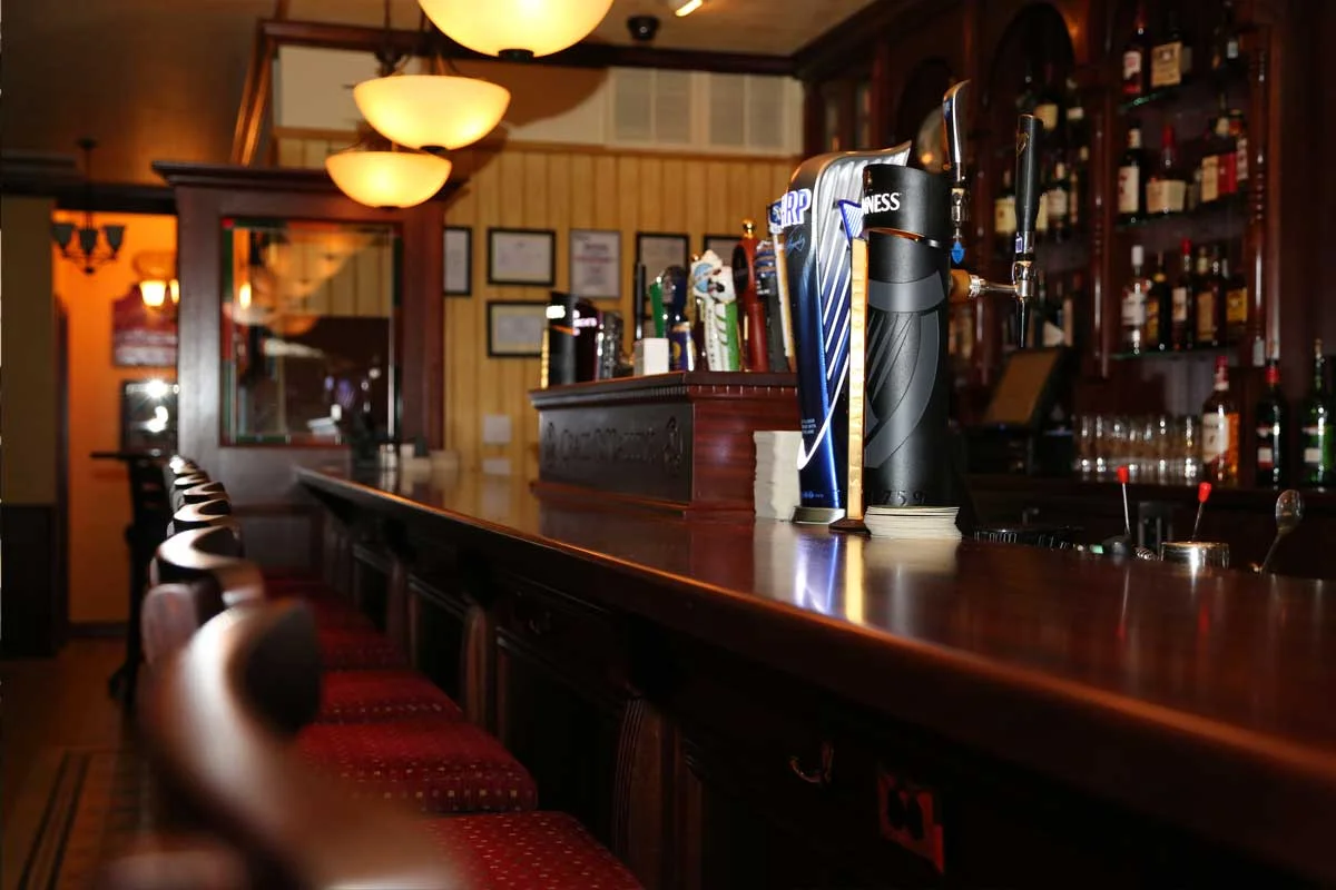 Grace O'Malley's authentic Irish bar design interior bar