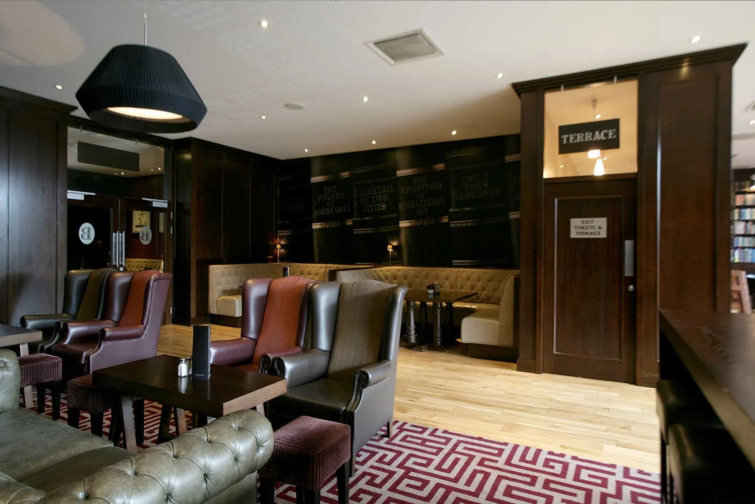 Bewley's Hotel Bar design - interior seating area, lobby style