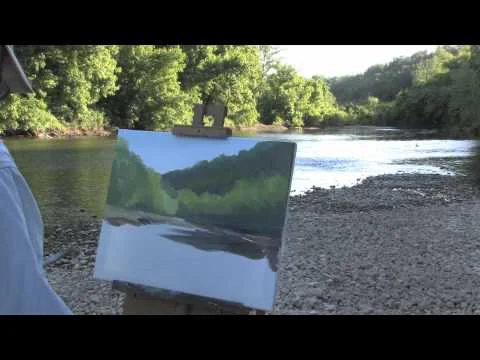 Plein Air Art on Creek bank (Copy)