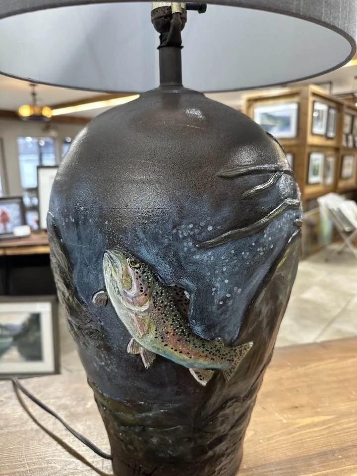 Custom painted lamp by duane hada