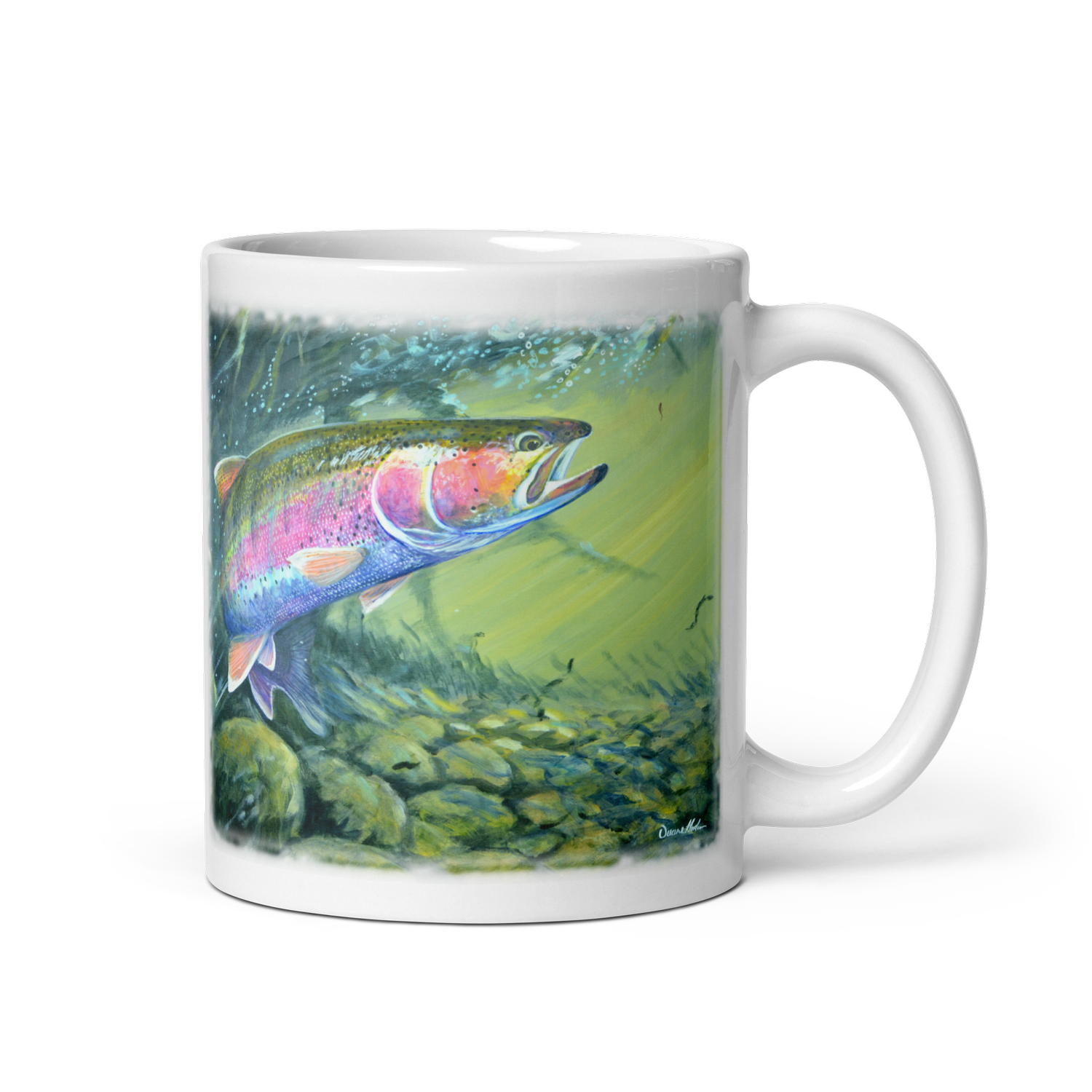 Trout Mug by Duane Hada  Rivertown Gallery