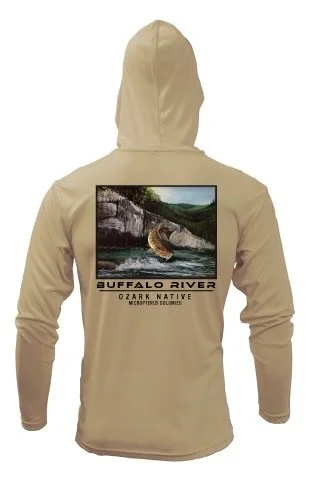"Buffalo River Smallmouth" Sun Hoodie