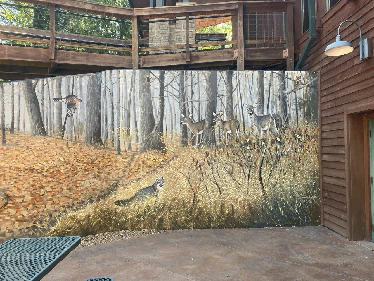 Wildlife mural at  Forrest L. Wood Crowley’s Ridge Nature Center