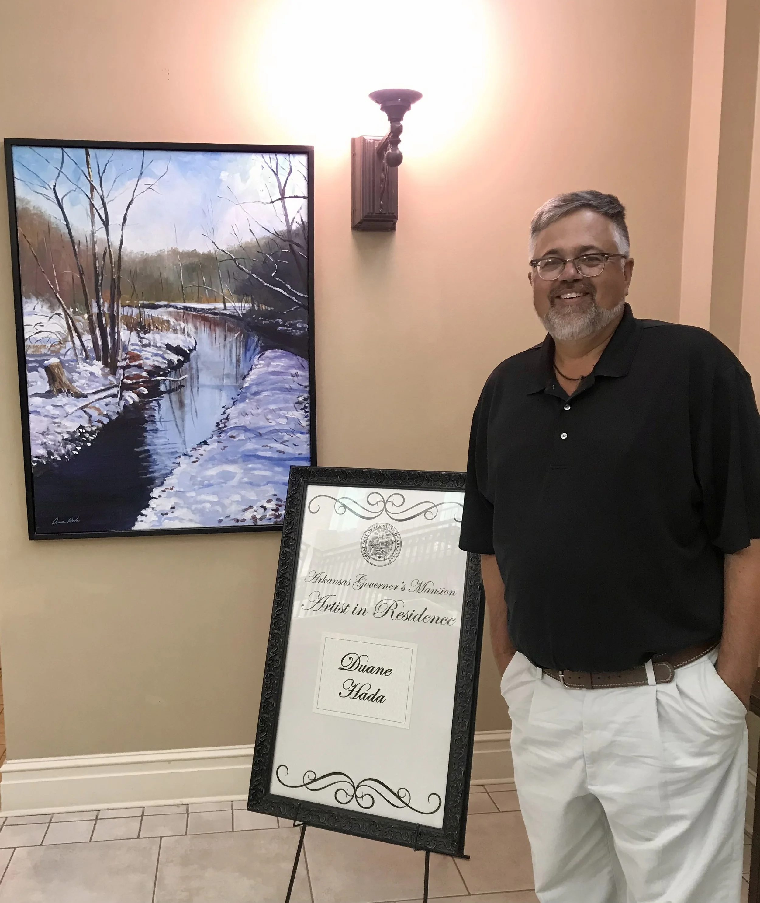 Duane at governor's mansion