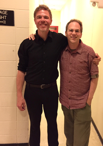 Singer Josh Ritter with Ezra Soiferman backstage in Albany, NY