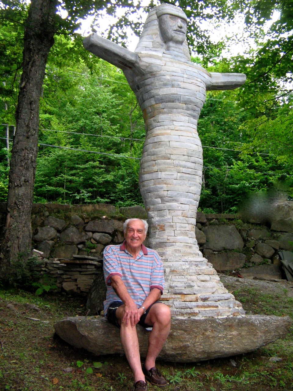  Harry in front of “Venus in the Half Shell” up at his family’s country home in Lake Patrick, QC, in 2008. 