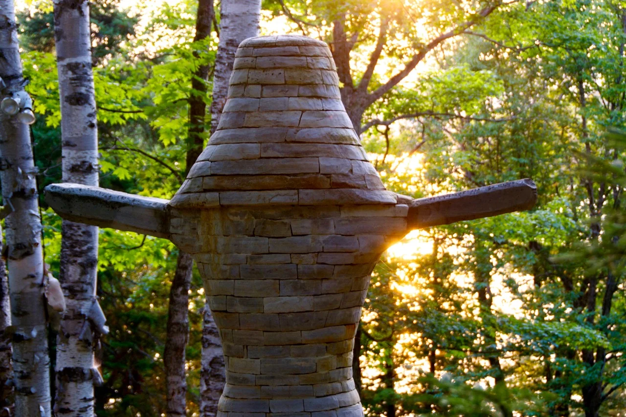 Rear view of “Venus in the Half Shell,” Lake Patrick, QC