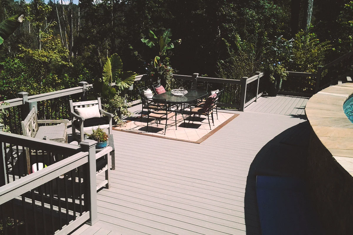 composite deck + aluminum pickets
