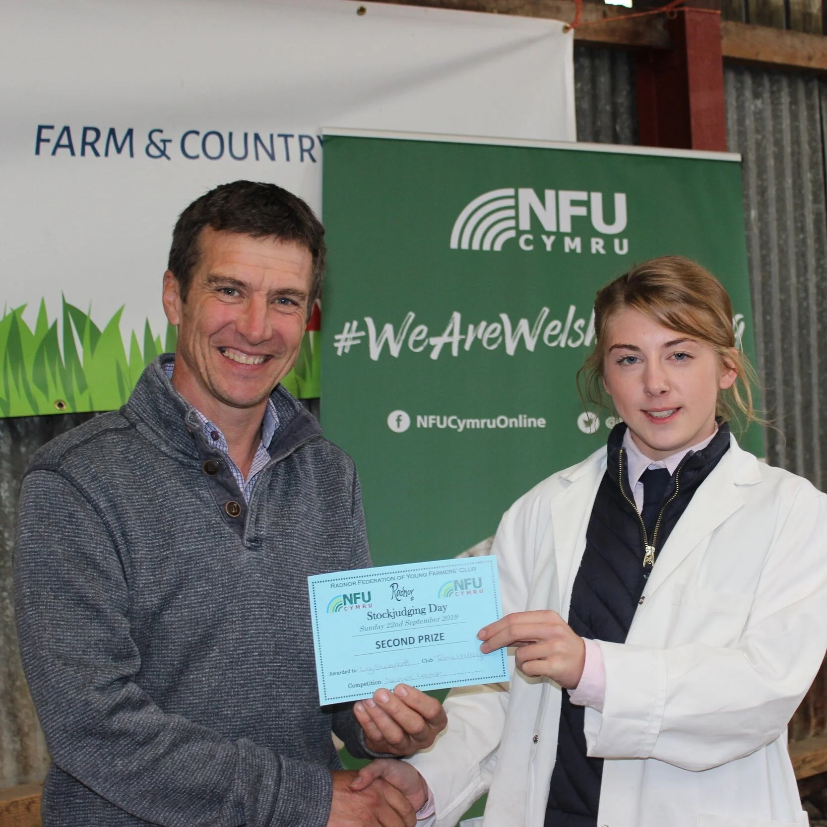 Liz Swancott, Teme Valley YFC - joint 2nd in the Senior Lamb with Mark Watson.