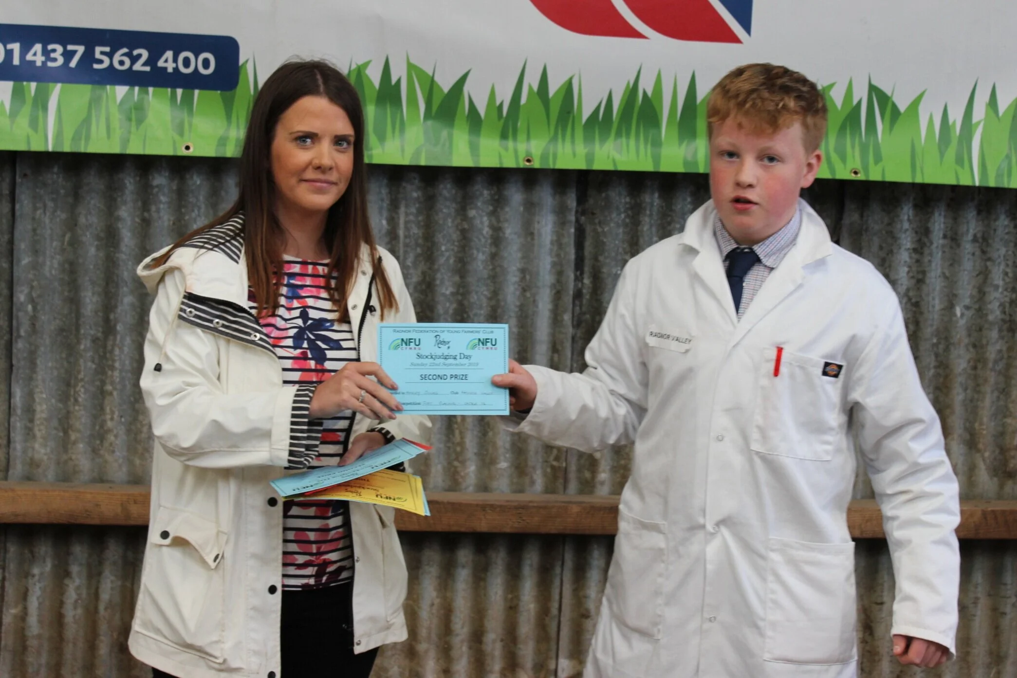 Harry Jones, Radnor Valley YFC - joint 2nd in the Under 14’s Placing with AJ Powell.