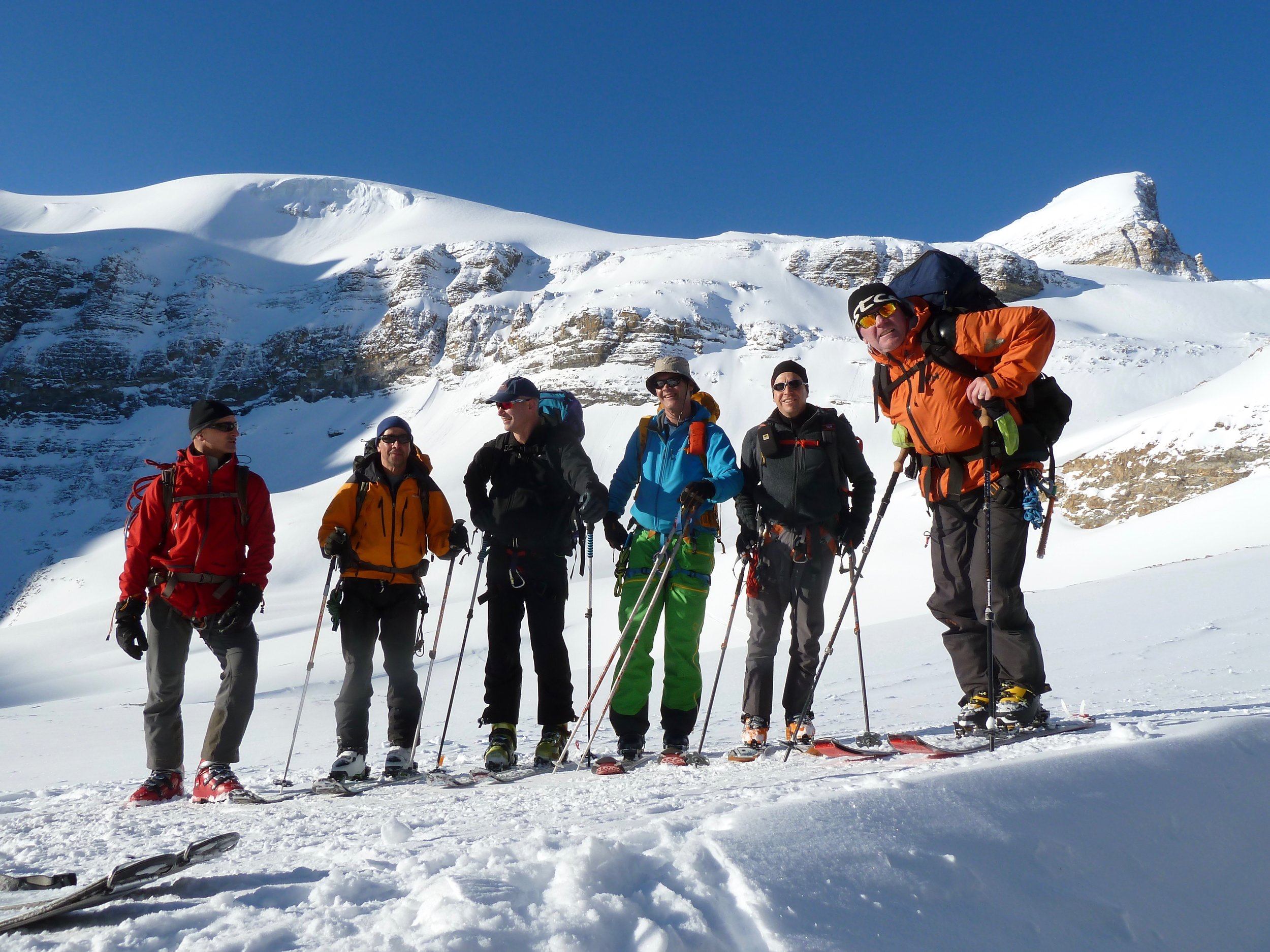 The crew outside Bow Hut