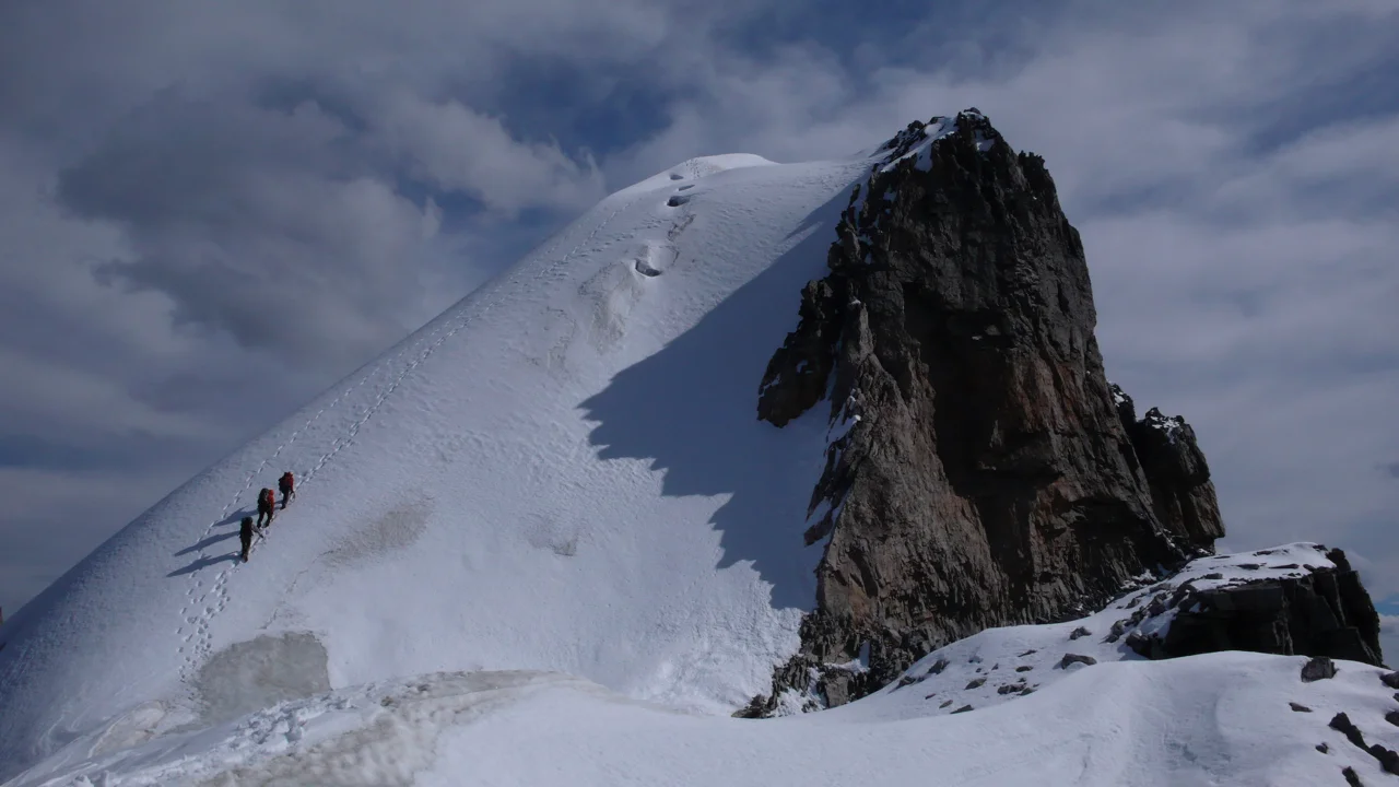 Climbers on Mt. Victoria, my favourite alpine climb