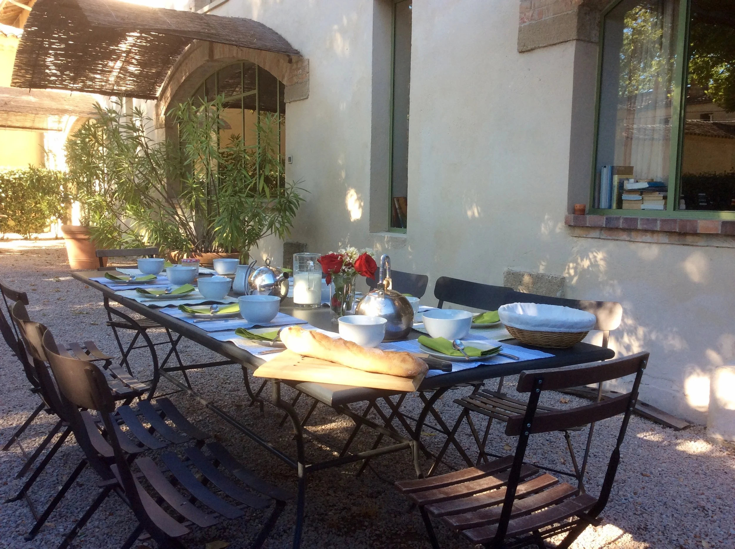 An outdoor breakfast...