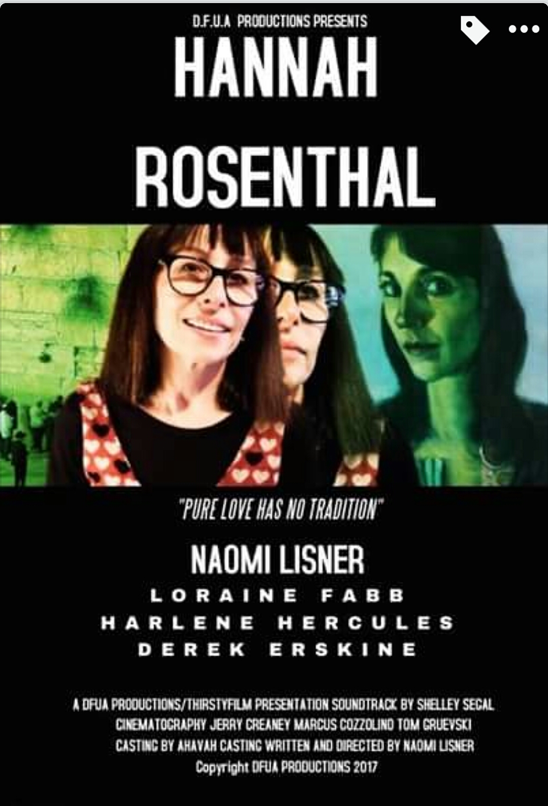 Aerfeldt painting in the short film 'Hannah Rosenthal' 2017