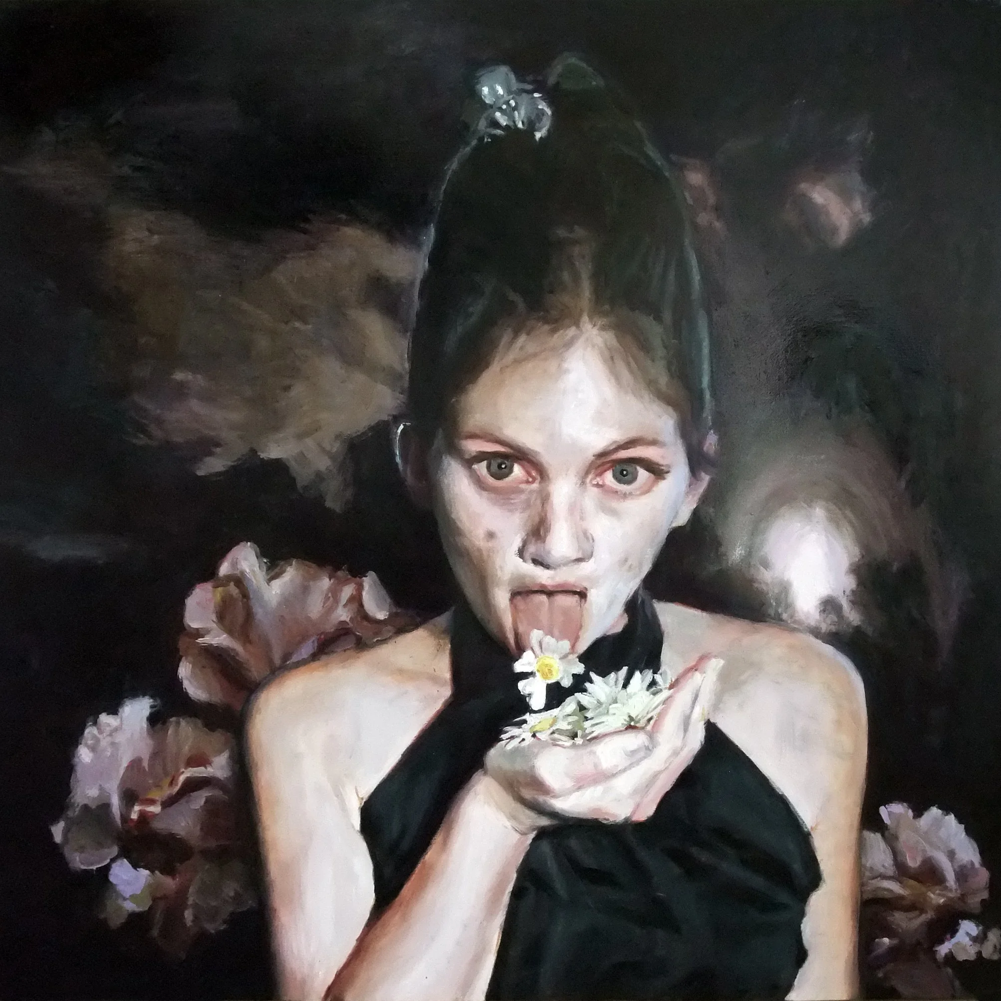 'Flower Eater' 120x120cm, oil on linen, 2008 (David Roberts Collection)