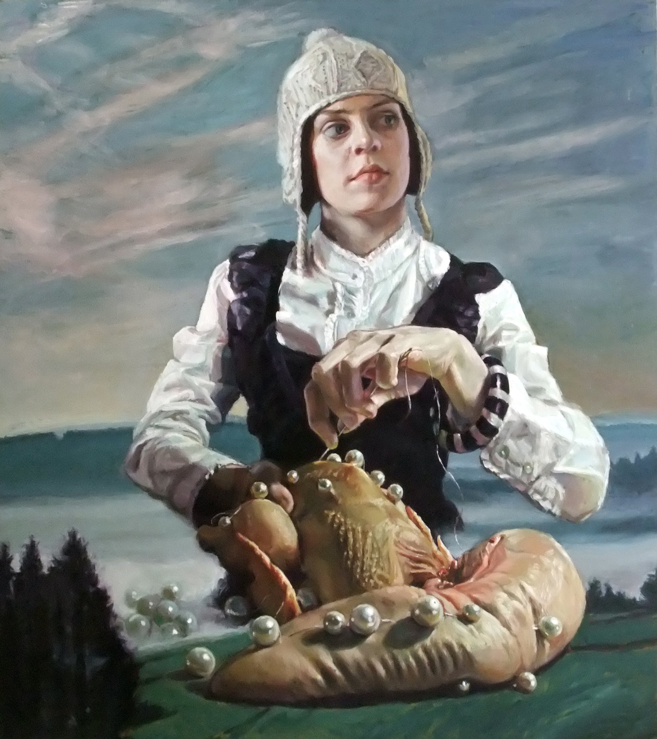  ‘Cold hands, cold heart’ 180×160cm, oil on linen, 2010 (private collection, Australia) 