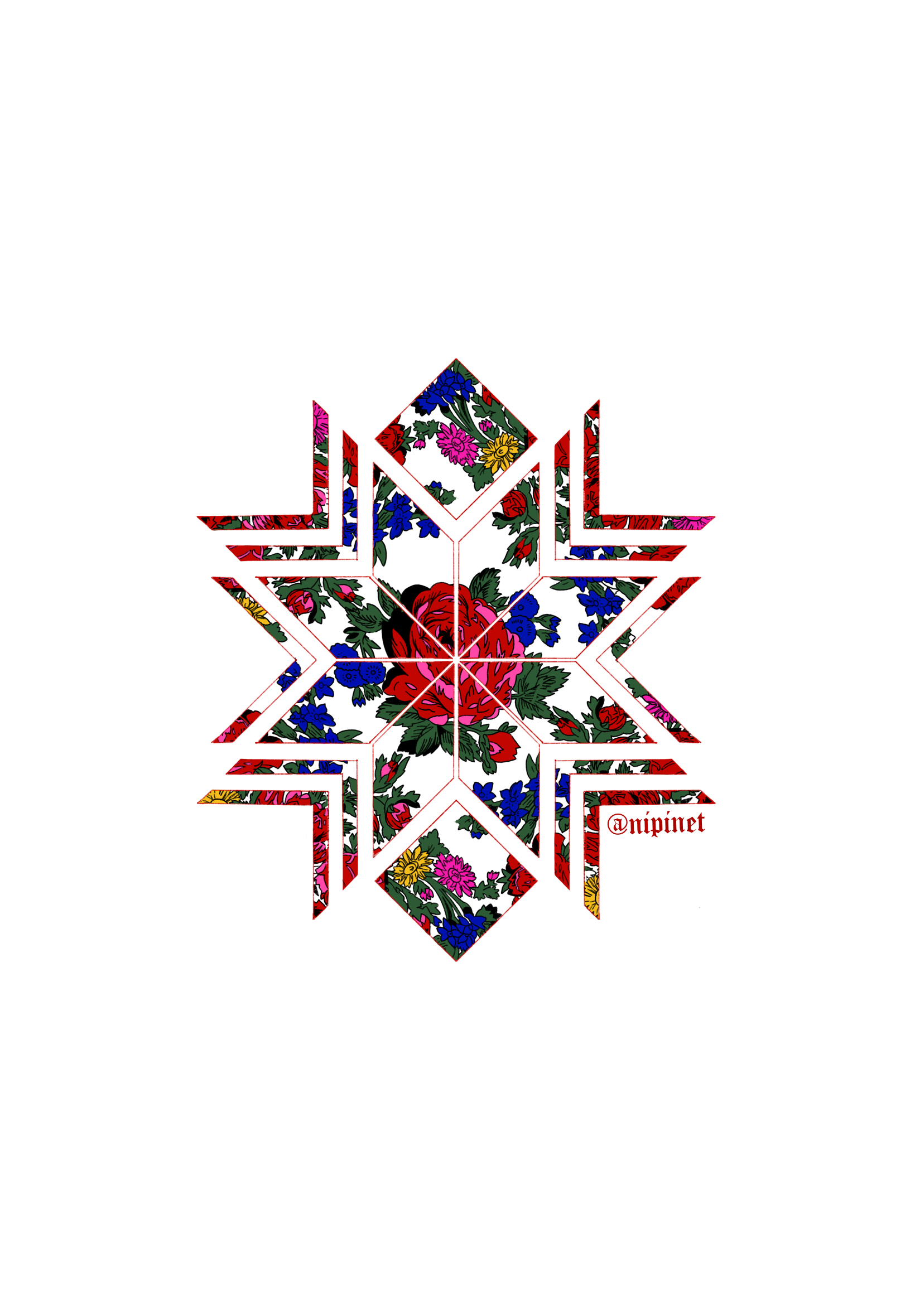 kookum scarf geometric sticker