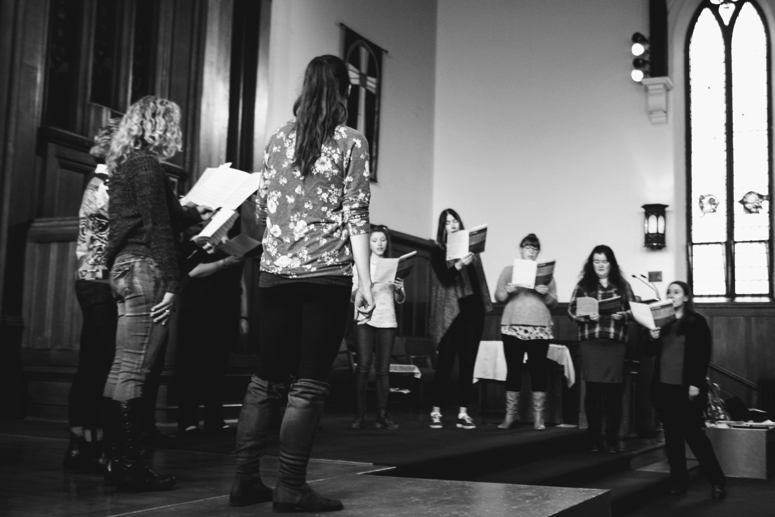  Rehearsing at First Baptist Church. Photo Credit: Jasmine Stairs 