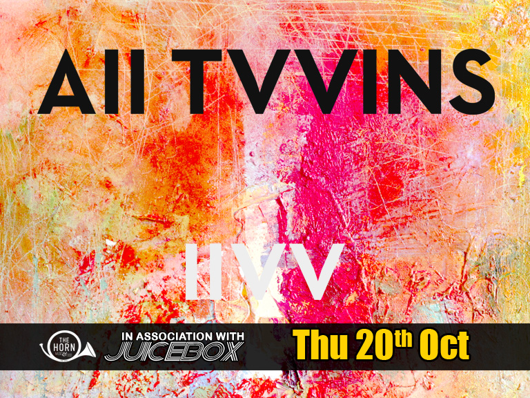 ALL TVVINS ( https://www.facebook.com/alltvvins ) All Tvvins are a live indie-rock band underpinned by a maelstrom of synths, their collision of disparate influences results in a sound akin to a melting point of TV On The Radio’s art-pop twists with the leftfield psychedelic excursions of Animal Collective. Even just a snapshot of All Tvvins’ songbook demonstrates an admirable disregard for conventional genre boundaries.