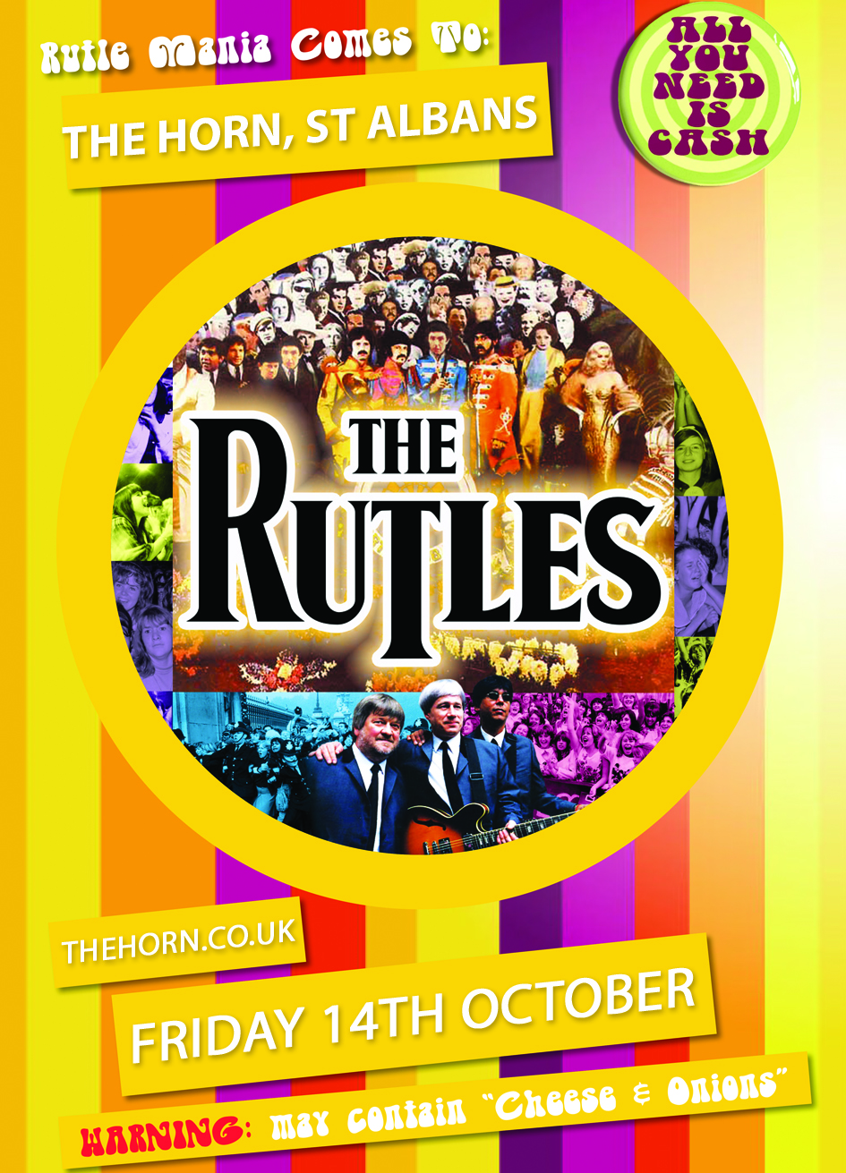 THE RUTLES ( https://www.facebook.com/TheRutles ) It all began 40 years ago when Eric Idle (Monty Python) persuaded Neil Innes (Bonzo Dog Doo Dah Band) to join him in a TV comedy series for BBC 2 called Rutland Weekend Television. The concept was satirical - a spoof low-budget TV station, (the smallest in Britain) that could only churn out ludicrously cheap “programmes”. Idle would write sketches and Innes would put pictures to songs… Innes suggested to Idle that they could do a send-up of A Hard Day’s Night, the Beatles first movie. “It’s in Black and White, it’s speeded up, and we could wear wigs and tight trousers and run around a field somewhere…” Idle agreed. “I’ve got a sketch about a man making a documentary who’s so boring, the camera runs away from him…” And so the name “Rutles” was born. But no one could have foreseen what was around the corner. A year or so later, such was the enormous pressure on the Beatles to get back together again, the one-off Rutland Weekend clip was shown in the USA – as part of a “running gag” - on NBC’s hugely popular “Saturday Night Live”. It was a sensation. Thousands of people wrote in. Mailbags were bulging - and so were the trousers. Everyone got the joke. Lorne Michaels, the producer, believed the entire Beatles story could now be re-told – as “The Rutles”. The people upstairs at NBC agreed and gave him the money. Eric Idle quickly came up with the title: “All You Need Is Cash – the story of the Pre-Fab Four”. Bill Murray, John Belushi and Dan Ackroyd soon got involved – as did George Harrison, who brought in Mick Jagger and Paul Simon. The world’s first “Rockumentary” – or “Mockumentary” - was broadcast in the discontented summer of 1978. To this day it proudly holds the record for the lowest viewing figures - ever - on American Prime Time Television.