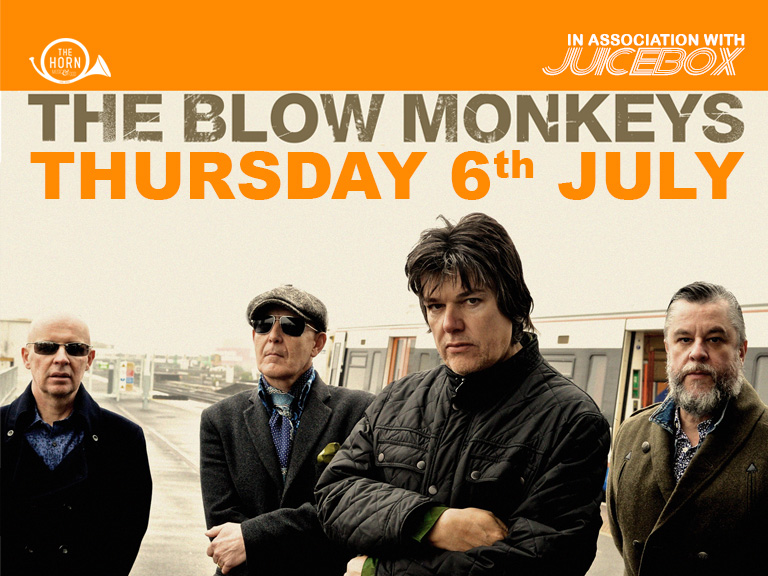 The Blow Monkeys and Dr Robert With worldwide hits such as "Digging Your Scene" and "It Doesn't Have To Be This Way", The Blow Monkeys blazed an iconic trail across the 1980's. Led by the charismatic singer songwriter Robert Howard (aka Dr Robert) and ably assisted by bassist Mick Anker, drummer Tony Kiley and saxophonist Neville Henry they further cemented their reputation with hits such as "Choice?", "Wait" (a UK top five with soul diva Kym Mazelle) and Celebrate (The Day After You) a duet with soul legend Curtis Mayfield. All this plus a song “You Don't Own Me” on the multi platinum selling soundtrack to the film Dirty Dancing. The band parted company on a high in 1990 as their "greatest hits" compilation "Choices" went Top Five and Gold on release. The Blow Monkeys reformed in 2008 and released their first new studio album in 18 years “Devils Tavern” followed by “Staring At The Sea” in 2011. Their renaissance continued in 2013 with the release of their highly acclaimed album “Feels Like A New Morning” and most recently their much lauded “boogie” opus "If Not Now, When?" released in April 2015. In a career spanning more than 30 years The Blow Monkeys have carved out a unique place in "pop" history. They are on an evolutionary path that shows no sign of slowing down making music that is distinctly there own. Long may it continue. TICKETS: £20 Adv / £22 Door - ONSALE THURSDAY 20 APRIL - 10AM Ages 14+ (Under 18s to be accompanied by a guardian)